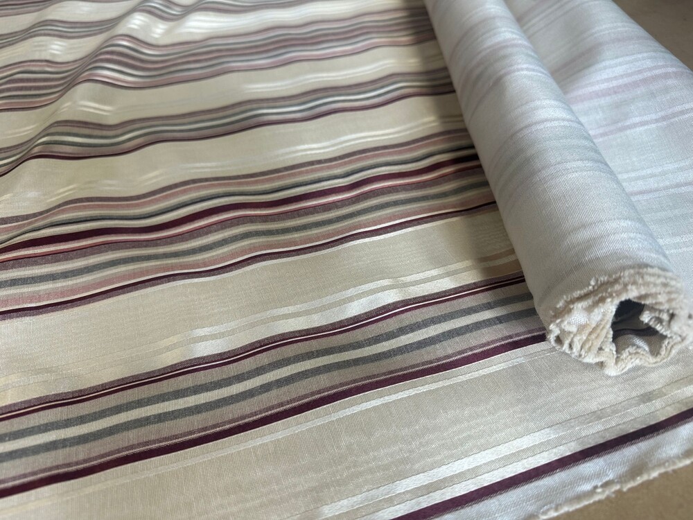 Upholstery Drapery Stripes Pattern Satin Cotton 54" Fabric
